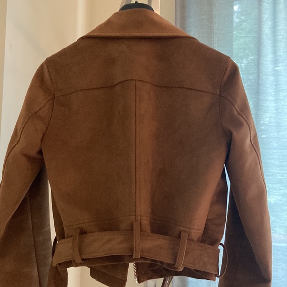 Aritzia Tallula Faux Suede Motorcycle Jacket Size XS - Picture 4 of 9
